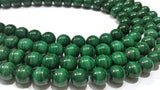 6mm Malachite Round Beads , Length of strand 15.5 " top Quality
