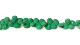 Chrysophase Faceted Pear Shape Briolette, Size 10X14 MM Length 8" , Good Quality Faceted Shape