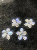 PEAR CABS 9X13MM and AAAA Rainbow Moonstone Cabochon-Natural Untreated Strong Blue Fire- Rainbow Cabs #245 -A (Pack of 4 Pc.)