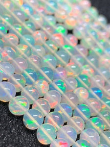 Ethiopian Opal Round 3-4M Beads,16 Inches Strand,Superb Quality,Natural Ethiopian Opal round beads ,code #12 Precious gemstone, lots of fire