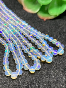 Ethiopian Opal Round 3-5M Beads,16 Inches Strand,Superb Quality,Natural Ethiopian Opal round beads ,code #11 Precious gemstone, lots of fire