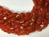 Pack Of 5 Strands, Carnalian Oval Beads, 7X9MM size, Carnalian Oval Shape 14" Strand