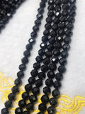 5mm Black Spinel Round Faceted Beads, Black spinel Faceted Balls, Length 16"