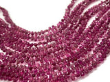 Rubellite faceted Drop Beads 2X3-5x6MM ,Natural Rubellite small drop shape, Top Quality precious stone beads , length 17" , deep pink stone