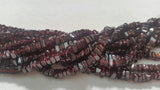 GARNET SQUARE Centre Drill Beads, 4mm size, 16 Inch Strand