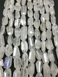 Rainbow Moonstone Faceted Nugget Beads, 6X10mm Approx Size, Rainbow Moonstone Faceted Tumble