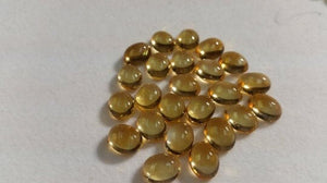 7x9 MM Citrine Oval Cabs , Pack of 4 Pcs. Citrine Smooth cabochon , Good Quality cabs Origin   Brazil