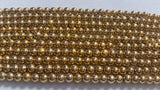 Pyrite Smooth Round 4mm , Golden coating smooth round beads , Length 14" . Coating pyrite beads .