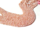 Pink Opal Faceted Rondelles 4-4.5MM  size, Super Quality , Natural Pink Opal beads  ,length 13.5"