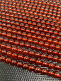 8MM Hessonite Garnet Round Beads- Top Quality Beads- Length 20 cm- AAA Quality - Half strand