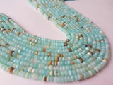 2 Strands Pack Peruvian  Opal Faceted Rondelles 4-4.5MM  size, Super Quality , Natural peruvian Opal beads  ,length 13.5"