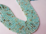 2 Strands Pack Peruvian  Opal Faceted Rondelles 4-4.5MM  size, Super Quality , Natural peruvian Opal beads  ,length 13.5"