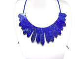 Lapis Necklace -CODE #25 -Lapis Square Shape Necklace- Lapis Fancy Necklace - Fancy Jewelry - Super Quality - Lapis Lazuli Necklace