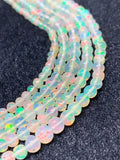 Ethiopian Opal Round 3-5M Beads,16 Inches Strand,Superb Quality,Natural Ethiopian Opal round beads , code #2 Precious gemstone, lots of fire