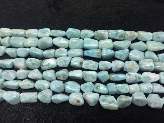 1/2 strand Larimar Nugget beads Size 8-10 mm, Length 20 cm Larimar Good Quality beads - Larimar Tumble Beads