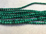 4MM Malachite Round Beads , Length of strand 15.5 " top Quality , Natural Malachite Round
