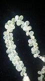 Prehnite Faceted Pear Shape 6x8 &7x9MM , Length of Strand 8 " Good Green Color