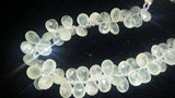 Prehnite Faceted Pear Shape 6x8 &7x9MM , Length of Strand 8 " Good Green Color