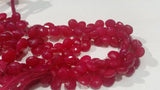 Pink Chalcedony Faceted Heart Shape 10 MM, Length 8 Inch.