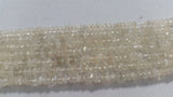 2 Strand White Moonstone button shape , size 4.5mm - Length 14 Inch