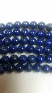 8mm Natural Lapis Round Beads, Length 16" Top Quality Lapis Beads, Blue Lapis Lazuri