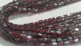 Garnet Smooth Rectangular Shape , Size 4x6MM Length of Strand 16"