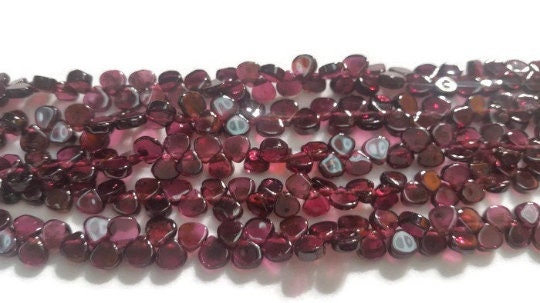 Garnet Heart Shape Beads Size 5x5 MM Length of Strand 16