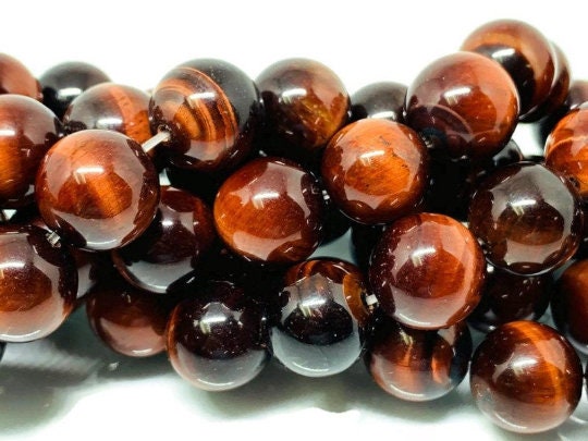 12mm Red Tiger Eye Round Beads- AAA Quality- Wholesale Tiger Eye Beads- Red Tiger Eye Beads -20 cm Length