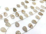 12X18 MM Golden Rhutilated Quartz faceted Pear Shape - Length 8 Inches , Natural Rutilated . faceted briolette shape