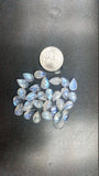 9X13MM and AAAA Rainbow Moonstone Cabochon-Natural Untreated Strong Blue Fire- Rainbow (Pack of 6 Pc.)
