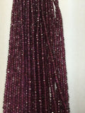 Garnet Faceted 3mm, Rhodolite Garnet roundel faceted, faceted roundel beads , faceted Roundel