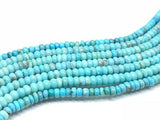 Turquoise Roundel Beads 4 mm Size - AAA Quality genuine Turquoise beads - Length 40 cm - Sleeping Beauty Turquoise Beads