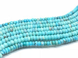 Turquoise Roundel Beads 4 mm Size - AAA Quality genuine Turquoise beads - Length 40 cm - Sleeping Beauty Turquoise Beads
