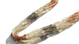 2 Strand Pack , Multi Moonstone Rectangular Shape 4x6MM . gemstone Rectangle shape . Multi color stone