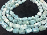 1/2 strand Larimar Nugget beads Size 12x16 to 12x18 mm, Length 20 cm Larimar Good Quality beads - Larimar Tumble Beads