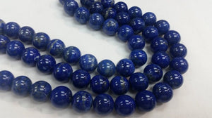 13mm Big Lapis Smooth Round Beads, Good Quality natural Lapis. Deep Blue color , no dyed color