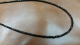 Black Diamond Necklace with 14K gold Clasp , length 16" , Black diamond length 15 Inch and 1 inch gold clasp