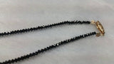 Black Diamond Necklace with 14K gold Clasp , length 16" , Black diamond length 15 Inch and 1 inch gold clasp