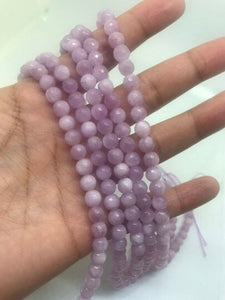 6MM Kunzite Round Faceted Beads, AAA Quality, Length 40cm -Natural Kunzite Beads-Purple Color , AAA quality origin brazil