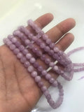 6MM Kunzite Round Faceted Beads, AAA Quality, Length 40cm -Natural Kunzite Beads-Purple Color , AAA quality origin brazil