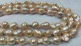 Freshwater Cultured Pink / Golden Pearl Baroque shape Good Quality Pearl .Natural Freshwater pearl , AAAA Grade Size 13-16X20-25MM Approx