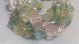 12X14MM MULTI AQUAMARINE faceted Nuggets, Faceted tumble shape, Length 15" Top Quality AAAA