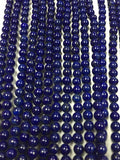 6MM Lapis lazuli Round Beads, 15.5 Inch Strand, AAA Quality . Natural Lapis Round .