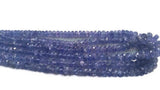 3-4MM Tanzanite Graduate faceted roundel beads, Length 16" , Very good quality natural Tanzanite