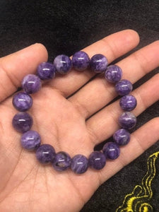 Charoite Bracelet 12 mm - AAA Quality - Gemstone Beads - weight 30 gm- length 7.5 Inch Origin Russia- Charoite Jewelry