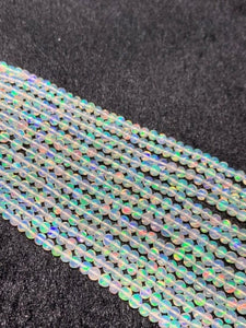 Ethiopian Opal Round 3-5M Beads,16 Inches Strand,Superb Quality,Natural Ethiopian Opal round beads , code #2 Precious gemstone, lots of fire