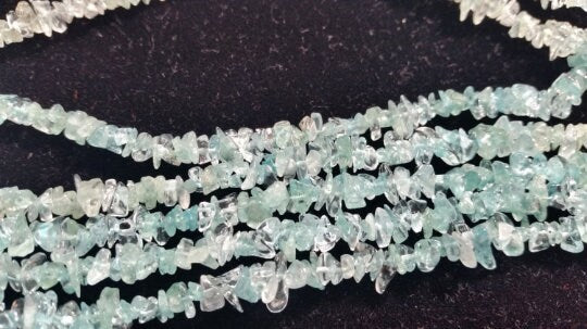 Aquamarine Chips shape , Length of Necklace 35