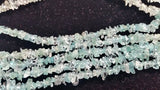 Aquamarine Chips shape , Length of Necklace 35" .Aquamarine smooth chips .