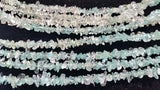 Aquamarine Chips shape , Length of Necklace 35" .Aquamarine smooth chips .