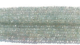 Aquamarine faceted Rondelles AA grade, size 3.5mm, Length 14" Hand cut faceted